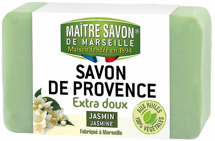 Mydło w kostce do rąk Jaśmin - Maitre Savon De Marseille Savon De Provence Jasmin Soap Bar — Zdjęcie N1