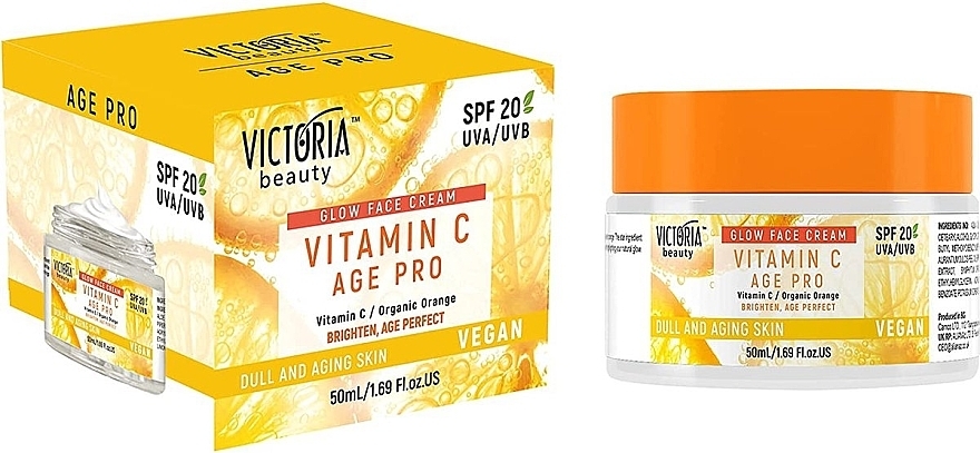 Krem z witaminą C na dzień do twarzy - Victoria Beauty C Age Pro Glow Face Cream SPF 20 — Zdjęcie N2