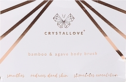 PRZECENA! Bambusowa szczotka z agawy do masażu na sucho - Crystallove Bamboo Agave Body Brush * — Zdjęcie N2