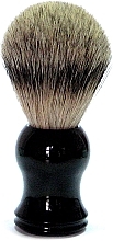 Pędzel do golenia z włosia borsuka, plastikowy, czarny - Golddachs Finest Badger Plastic Black — Zdjęcie N1