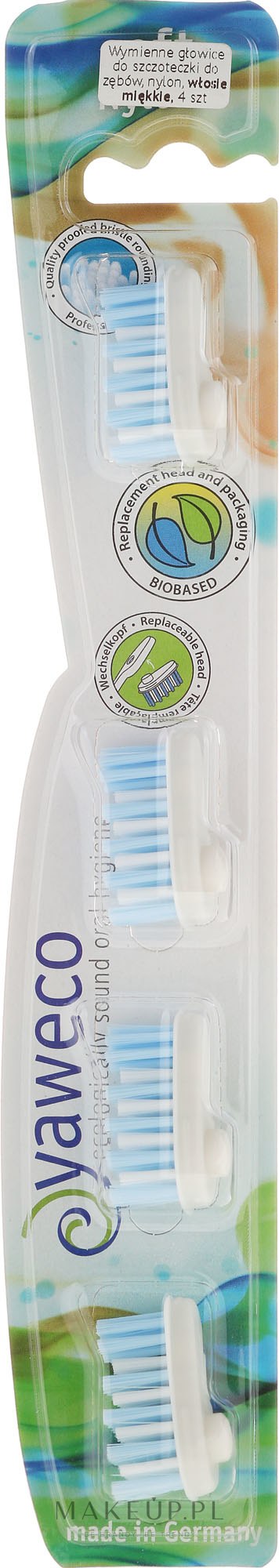 Wymienne miękkie główki do szczoteczki do zębów - Yaweco Toothbrush Heads Nylon Soft — Zdjęcie 4 szt.