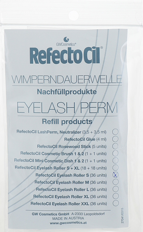 Wałeczki do podkręcania rzęs, S - RefectoCil Refill Eyelash Roller — Zdjęcie N1