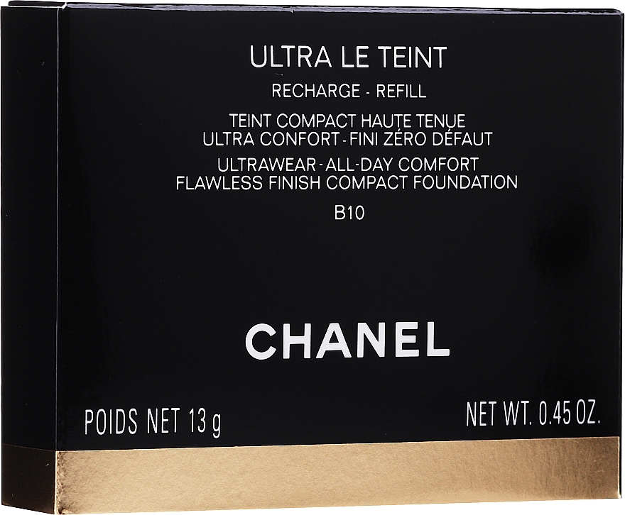 Podkład w kompakcie do twarzy (wymienny wkład) - Chanel Ultra Le Teint Ultrawear All-Day Comfort Flawless Finish Compact Foundation — Zdjęcie N1