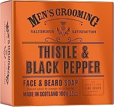 Scottish Fine Soaps Thistle & Black Pepper Face & Beard Soap - Mydło do twarzy i brody — Zdjęcie N1