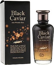 Przeciwzmarszczkowy tonik do twarzy z ekstraktem z czarnego kawioru - Holika Holika Black Caviar Anti-Wrinkle Skin — Zdjęcie N1