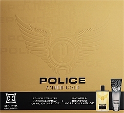 Kup Police Amber Gold Man - Zestaw (edt/100ml + shampo/100ml)