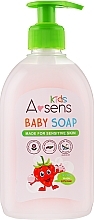 Mydło w płynie dla dzieci o hipoalergicznym truskawkowym zapachu - A-sens Kids Baby Soap — Zdjęcie N1