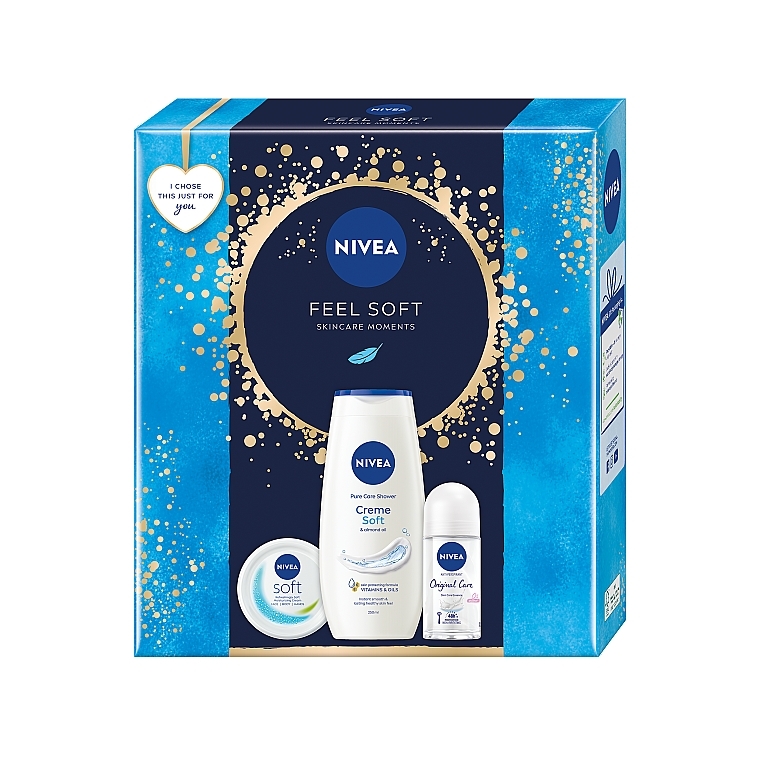 Zestaw - NIVEA Feel Soft (sh/gel/250ml + cr/100ml + deo/50ml) — Zdjęcie N1