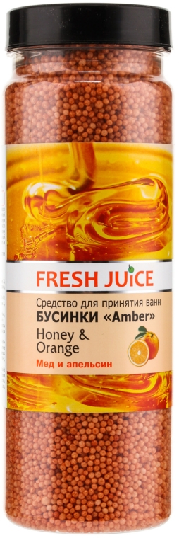 Perełki do kąpieli - Fresh Juice Bath Bijou Amber Honey and Orange — Zdjęcie N1