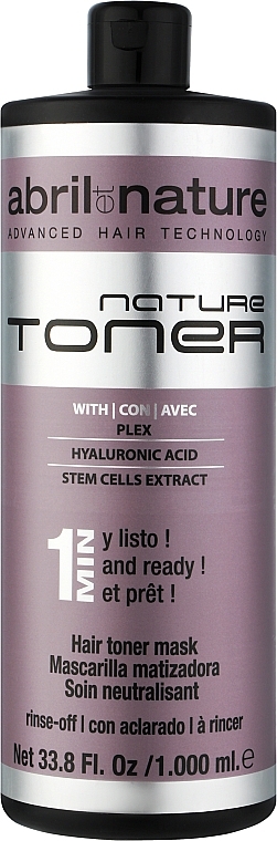 Tonizująca maska do włosów, 1000ml - Abril et Nature Nature Toner Hair Toner Mask — Zdjęcie N1