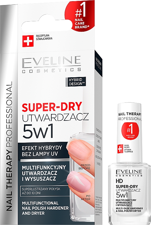 Multifunkcyjny utwardzacz i wysuszacz 5 w 1 - Eveline Cosmetics Nail Therapy Professional