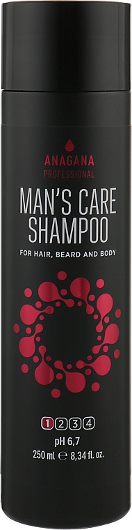 Szampon do włosów, brody i ciała, Męska pielęgnacja - Anagana Man's Care Shampoo — Zdjęcie N4