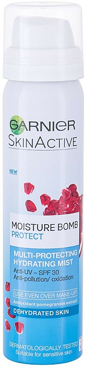 Mgiełka do twarzy - Garnier SkinActive Moisture Bomb Protect Mist SPF30 — Zdjęcie N1