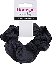 Gumka do włosów, FA-5608, ciemnoniebieska ze wzorem - Donegal — Zdjęcie N1