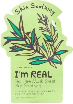 Maseczka do twarzy na tkaninie Drzewo herbaciane - Tony Moly I'm Real Tea Tree Mask Sheet