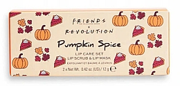 Kup Zestaw - Makeup Revolution X Friends Pumpkin Spice Lip Care Set (lip/mask/12g + lip/scrub/12g)
