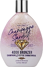 Balsam samoopalający o działaniu nabłyszczającym, nawilżającym i odżywczym - Tan Asz U Double Shot Champagne Stardust 400X Bronzer — Zdjęcie N1
