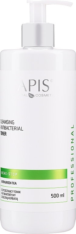 Oczyszczający tonik antybakteryjny z zieloną herbatą - APIS Professional Acne-Stop Cleansing Antibacterial Tonic — Zdjęcie N1