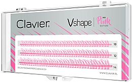 Kup Mix sztucznych rzęs, różowe - Clavier Vshape Colour Edition Pink