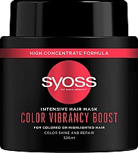 intensywna maska do włosów farbowanych - Syoss Color Vibrancy Boost Intensive Hair Mask — Zdjęcie N1