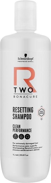 Odbudowujący szampon do włosów zniszczonych - Schwarzkopf Professional Bonacure R-TWO Resetting Shampoo — Zdjęcie N2