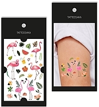 Kup Tatuaże tymczasowe Różowe flamingi - Tattooshka