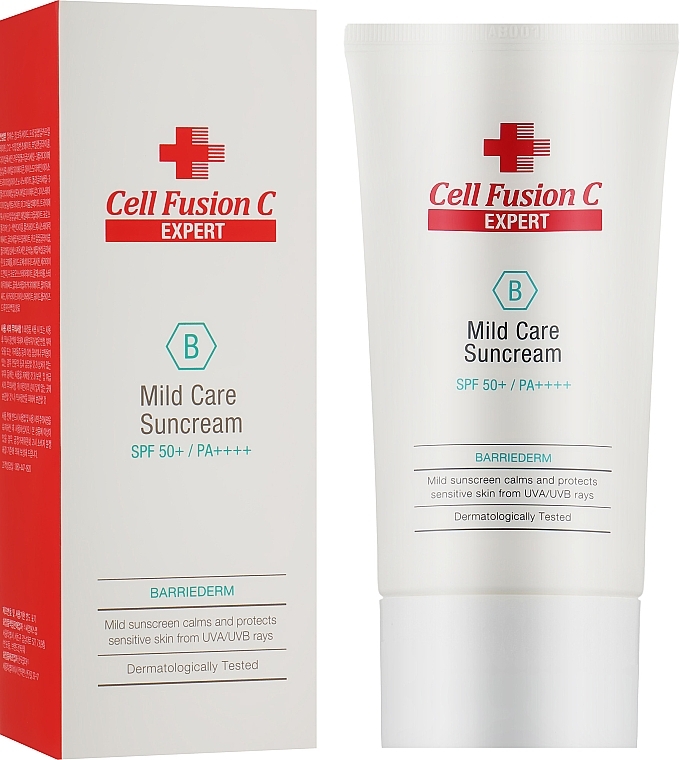 Krem do opalania z ceramidami - Cell Fusion C Expert Barriederm Mild Care Suncream SPF 50 + / PA++++ — Zdjęcie N2