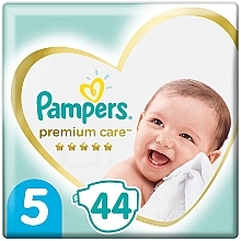 Pieluszki Pampers Premium Care, rozmiar 5 (junior) 11-16 kg, 44 szt. - Pampers  — Zdjęcie N1