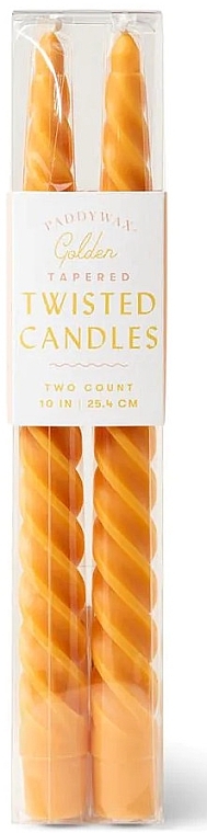 Świeca skręcana 25,4 cm - Paddywax Tapered Twisted Candles Golden — Zdjęcie N1