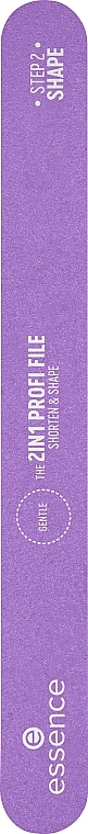 Pilnik do paznokci 2w1 - Essence 2In1 Profi File Shorten & Shape — Zdjęcie N1