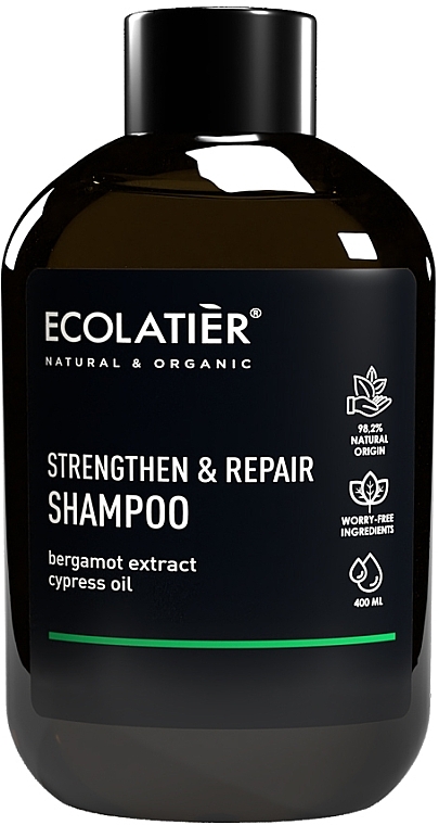 Wzmacniający szampon rewitalizujący do włosów łamliwych - Ecolatier Shampoo Strengthen & Repair — Zdjęcie N1