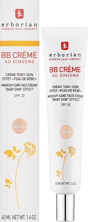 Krem BB do twarzy z żeń-szeniem - Erborian BB Cream Baby Skin Effect SPF 20 — Zdjęcie N2