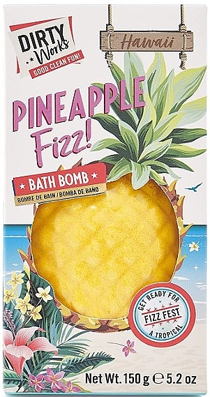 Bomba do kąpieli Ananas - Dirty Works Pineapple Fizz Bath Bomb — Zdjęcie N1