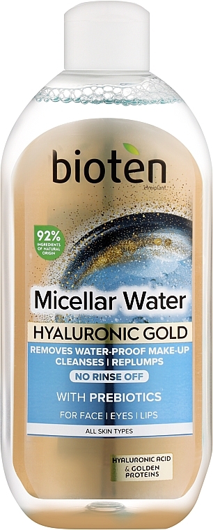 Woda micelarna - Bioten Hyaluronic Gold Micellar Water — Zdjęcie N1