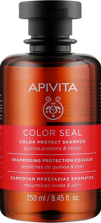 Szampon do włosów z proteinami komosy ryżowej i miodem - Apivita Color Seal Shampoo — Zdjęcie N1