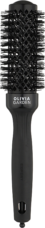 Okrągła szczotka do włosów 35 mm - Olivia Garden Ceramic+ion Thermal Brush Black d 35 — Zdjęcie N1