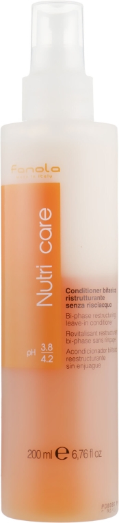 Dwufazowa odżywka w sprayu do włosów - Fanola Nutri Care Bi-phase Conditioner — Zdjęcie N1
