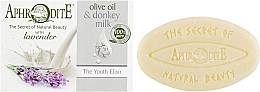 Kup Mydło oliwkowe z oślim mlekiem i aromatem lawendy Eliksir Młodości - Aphrodite Advanced Olive Oil & Donkey Milk 