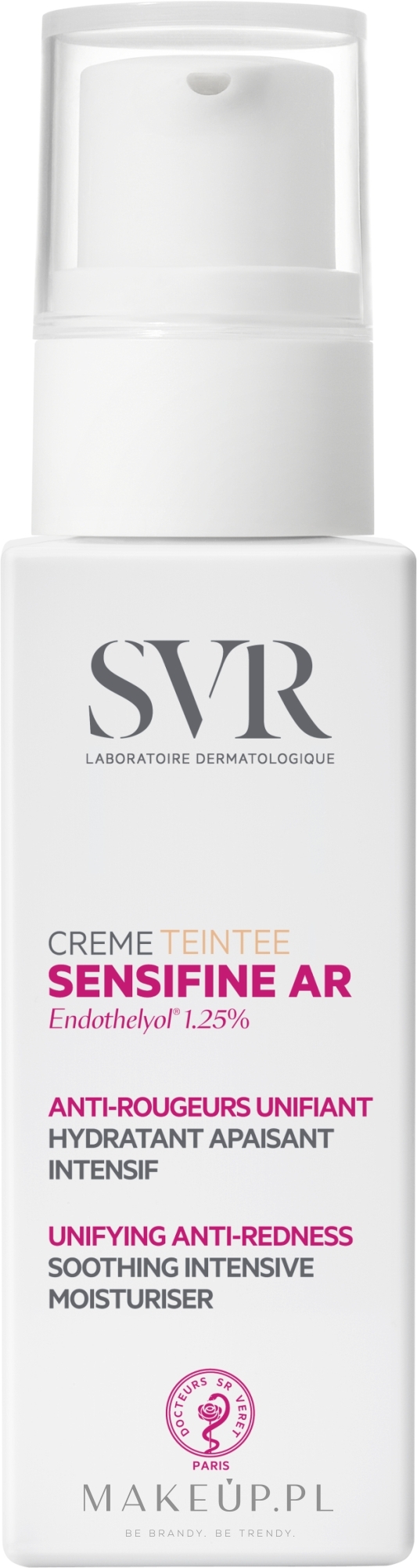 Tonizujący krem do twarzy na zaczerwienienie - SVR Sensifine AR Tinted Cream Unifying Anti-Redness Care — Zdjęcie 40 ml