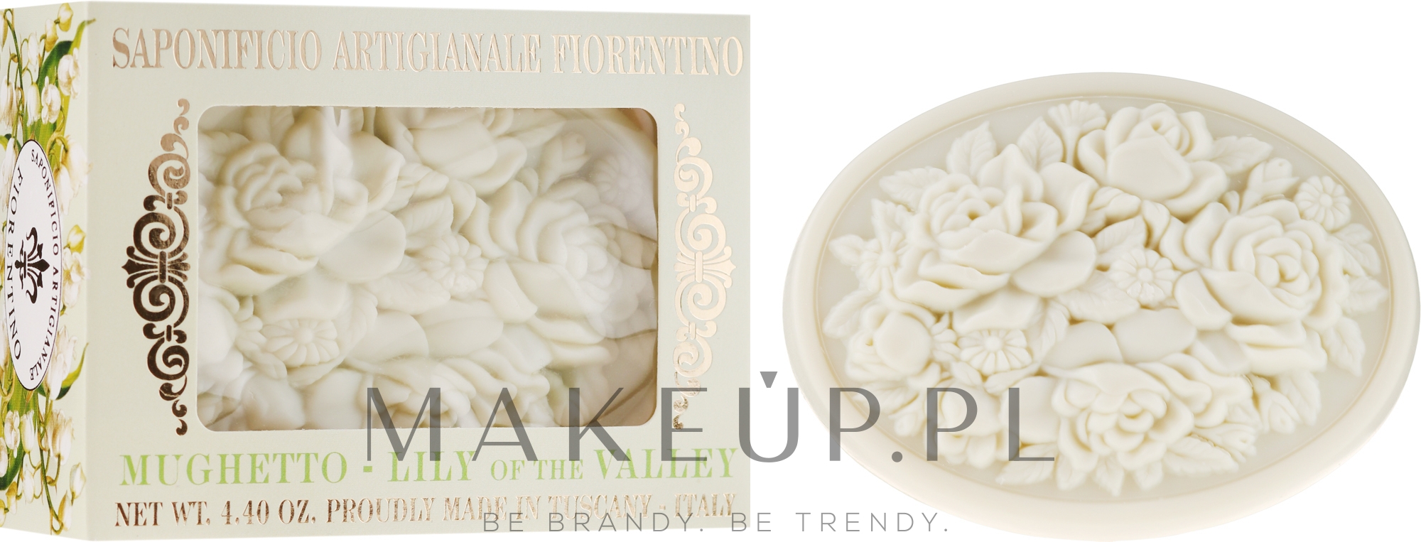 Roślinne mydło w kostce Konwalia - Saponificio Artigianale Fiorentino Botticelli Lily Of The Valley Soap — Zdjęcie 125 g