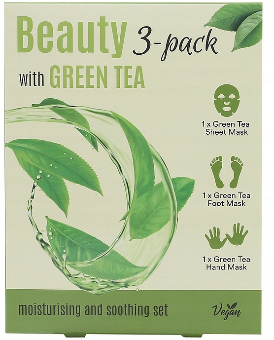 Zestaw - Echolux Beauty 3-Pack With Green Tea (mask/3pcs) — Zdjęcie N1