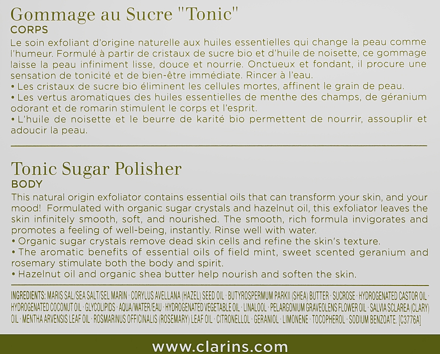 Peeling do twarzy - Clarins Aroma Body Tonic Sugar Polisher — Zdjęcie N3