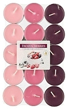 Zestaw podgrzewaczy Mrożone jagody, 30 sztuk - Bispol Frozen Berries Scented Candles — Zdjęcie N1