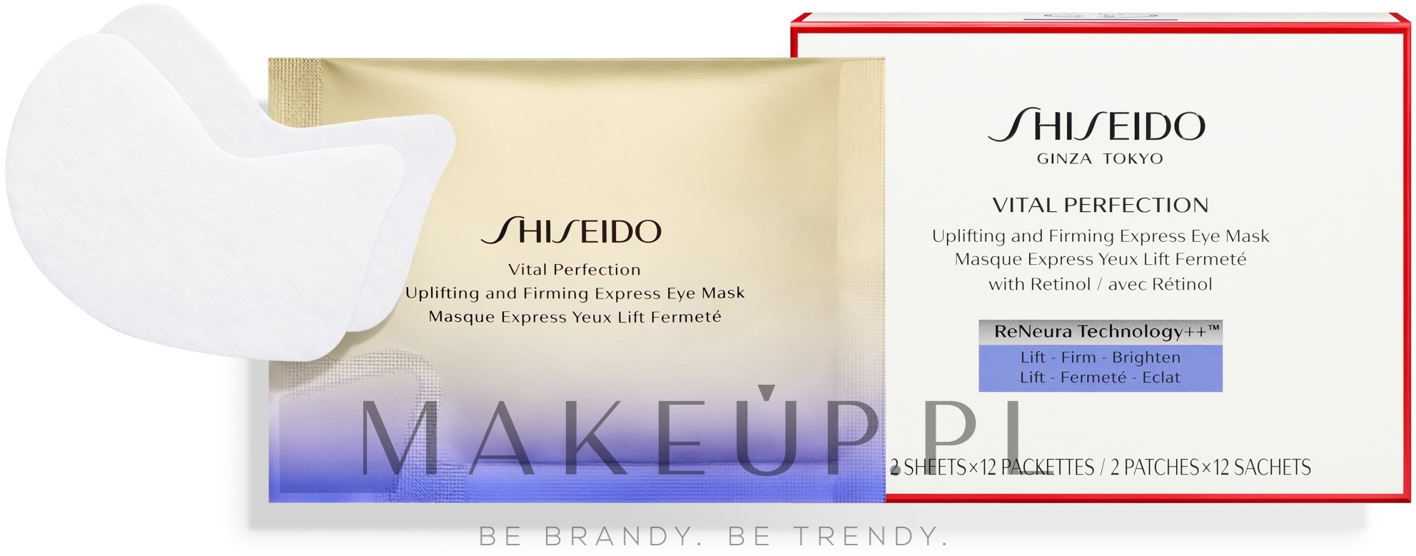 Liftingująca maska ujędrniająca pod oczy - Shiseido Vital Perfection Uplifting & Firming Express Eye Mask — Zdjęcie 12 szt.