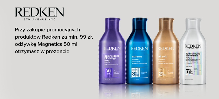 Przy zakupie promocyjnych produktów Redken za min. 99 zł, odżywkę Magnetics 50 ml otrzymasz w prezencie
