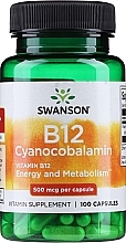Kup Suplement witaminy B-12, 500 mg - Swanson Vitamin B12 500 Mcg