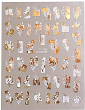 Naklejki na paznokcie, samoprzylepne biało-złote CJ-034 - Deni Carte 88245 — Zdjęcie N1