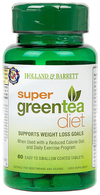 Zielona herbata w tabletkach - Holland & Barrett Super Green Tea Diet — Zdjęcie N1