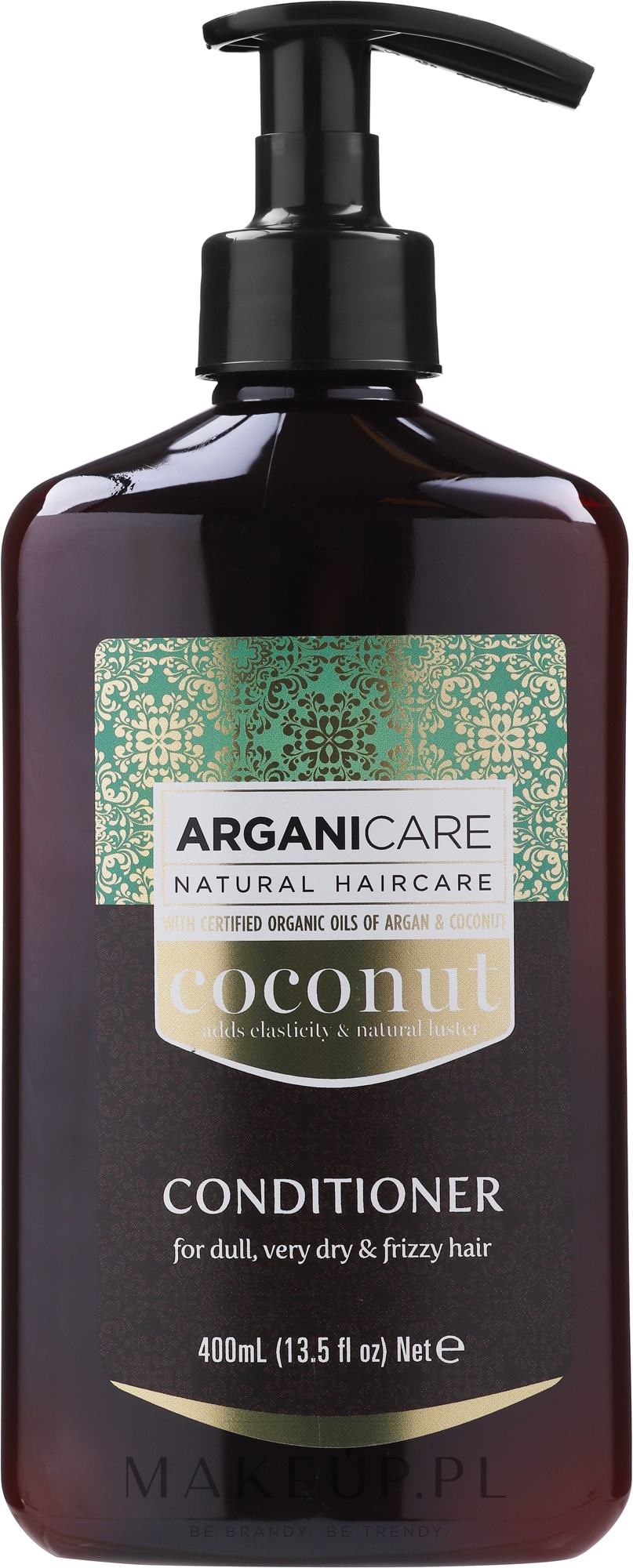 Kokosowa odżywka do włosów matowych, suchych i puszących się - Arganicare Coconut Conditioner For Dull, Very Dry & Frizzy Hair — Zdjęcie 400 ml