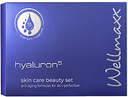 Kup Zestaw do makijażu - Wellmaxx Hyaluron5 Skin Care Beauty Set I (fluid/concen/15ml + cr/15ml + ser/concen/15ml + gel/concen/5ml)